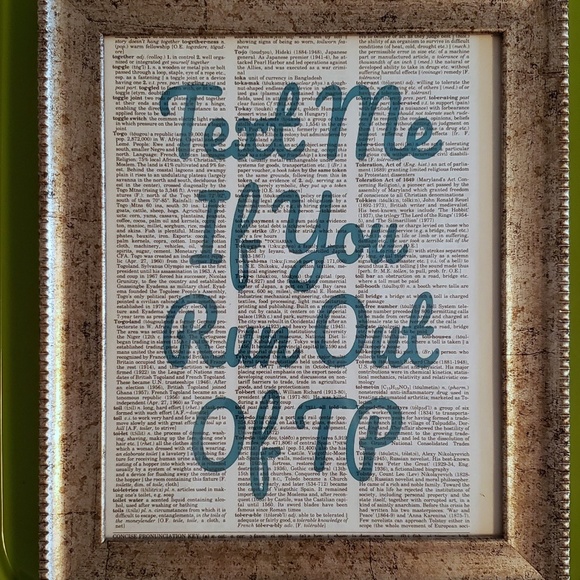 Other - OUT OF TOILET PAPER Framed Print